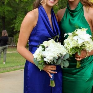 Aidan by Aidan Mattox Satin Cowl Neck Gown.